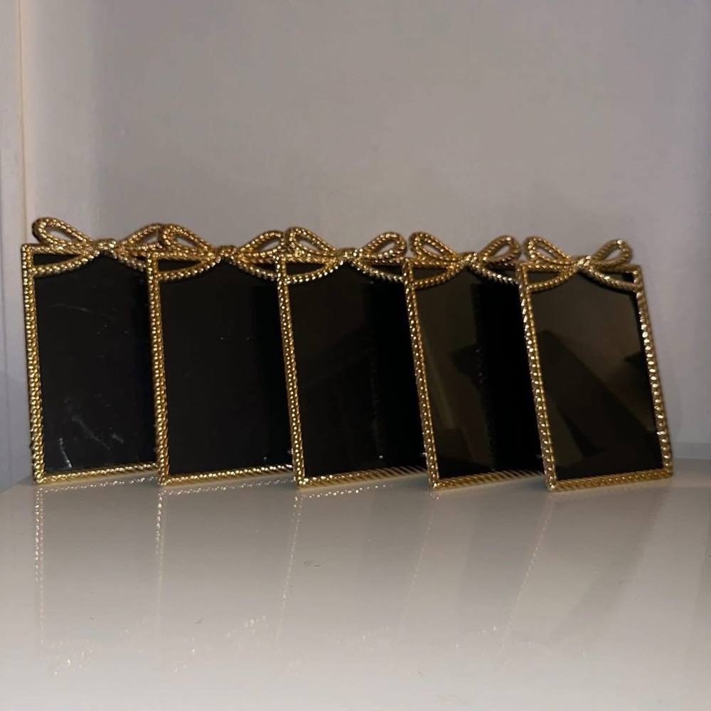 Gold and Black Picture Frames Set
